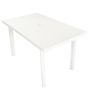 Table de jardin plastique blanc Bouka 126 cm