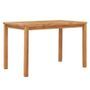 Table de jardin rectangulaire teck massif clair Leez 120 cm