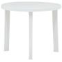Table de jardin ronde plastique blanc Assoa