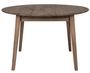 Table de salle à manger ronde extensible en Chêne marron METZ 118 -158 cm