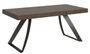 Table design 160 cm noyer et pieds métal incurvés anthracite Volta