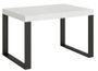 Table extensible 130 à 390 cm blanche et pieds métal anthracite Tiroz