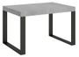 Table extensible 130 à 390 cm gris béton et pieds métal anthracite Tiroz