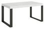Table extensible 160 à 264 cm blanc et pieds métal anthracite Tiroz