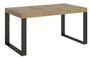 Table extensible 160 à 264 cm bois clair et pieds métal anthracite Tiroz