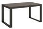 Table extensible 160 à 420 cm bois foncé et métal anthracite Likro
