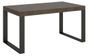 Table extensible 160 à 420 cm bois foncé et pieds métal anthracite Tiroz