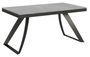 Table extensible 160 à 420 cm bois gris effet béton et pieds métal anthracite Italika