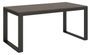 Table extensible 180 à 284 cm bois foncé et métal anthracite Likro