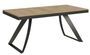 Table extensible 180 à 440 cm bois naturel et pieds métal anthracite Italika