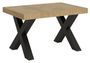 Table extensible 4 à 10 places L 130 à 234 cm bois clair et pieds métal gris foncé Fario