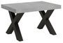 Table extensible 4 à 10 places L 130 à 234 cm gris béton et pieds métal gris foncé Fario