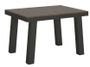 Table extensible 6 à 10 places L 120 à 224 cm bois foncé et cadre métal anthracite Bidy