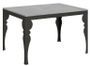 Table extensible 6 à 10 places L 120 à 224 cm gris béton et pieds gris foncé Patone
