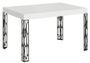 Table extensible 6 à 10 places L 130 à 234 cm blanc et pieds métal gris foncé Gisa