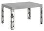 Table extensible 6 à 10 places L 130 à 234 cm gris béton et pieds métal gris foncé Gisa