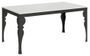Table extensible 6 à 12 places L 160 à 264 cm blanc et pieds gris foncé Patone