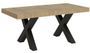 Table extensible 6 à 12 places L 160 à 264 cm bois clair et pieds métal gris foncé Fario