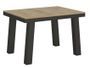 Table extensible 6 à 16 places L 120 à 380 cm bois clair et cadre métal anthracite Bidy