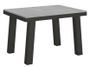 Table extensible 6 à 16 places L 120 à 380 cm gris béton et cadre métal anthracite Bidy
