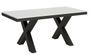 Table extensible 6 à 20 places L 160 à 420 cm blanc et cadre métal gris foncé Tsara