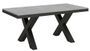 Table extensible 8 à 20 places L 180 à 440 cm gris béton et cadre métal gris foncé Tsara