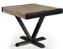 Table extensible bois chêne clair et métal noir Handle 90/180 cm