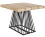 Table extensible bois clair et pieds métal noir 4 à 10 personnes L 100 à 240 cm Loïs