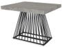 Table extensible bois gris et pieds métal noir 4 à 10 personnes L 100 à 240 cm Loïs