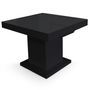 Table extensible bois laqué noir Klassi 100/250 cm