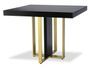 Table extensible bois noir et pieds métal doré Tessa 90/240 cm
