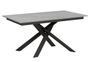 Table extensible design 160 à 220 cm gris et pieds entrelacés métal anthracite Gary