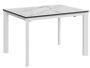 Table extensible effet marbre blanc calacatta 120 à 170 cm Itania