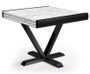 Table extensible effet marbre et métal noir Handle 90/180 cm