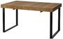 Table extensible en bois de chêne miel et acier noir Mazora 160 à 220 cm