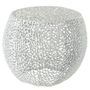Table gigogne corail métal blanc Shana D 48 cm