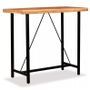 Table haute de bar bois massif et métal noir Areen 120 cm