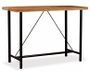 Table haute de bar bois massif et pieds métal noir Areen 150 cm