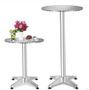 Table haute ronde réglable en aluminium LOOKA 60 cm – Intérieur et extérieur