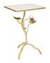 Table métal doré et miroir design arbre Tisty