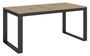 Table moderne extensible 6 à 20 places L 180 à 440 cm bois clair et cadre métal anthracite Likro