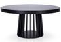 Table ovale extensible bois noir Ritchi 150/300 cm
