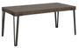 Table rectangulaire 160 cm noyer et pieds métal anthracite Konta