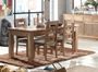 Table rectangulaire avec tiroirs en bois massif naturel MAZARI 150 cm