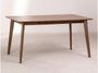 Table rectangulaire bois d'hévéa marron Kise 150 cm