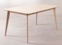 Table rectangulaire bois d'hévéa naturel cendré Kise 150 cm