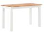 Table rectangulaire bois de chêne naturel et blanc Cusina 120 cm