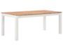 Table rectangulaire bois de chêne naturel et blanc Cusina 180 cm