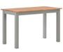 Table rectangulaire bois de chêne naturel et gris Cusina 120 cm
