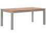 Table rectangulaire bois de chêne naturel et gris Cusina 180 cm